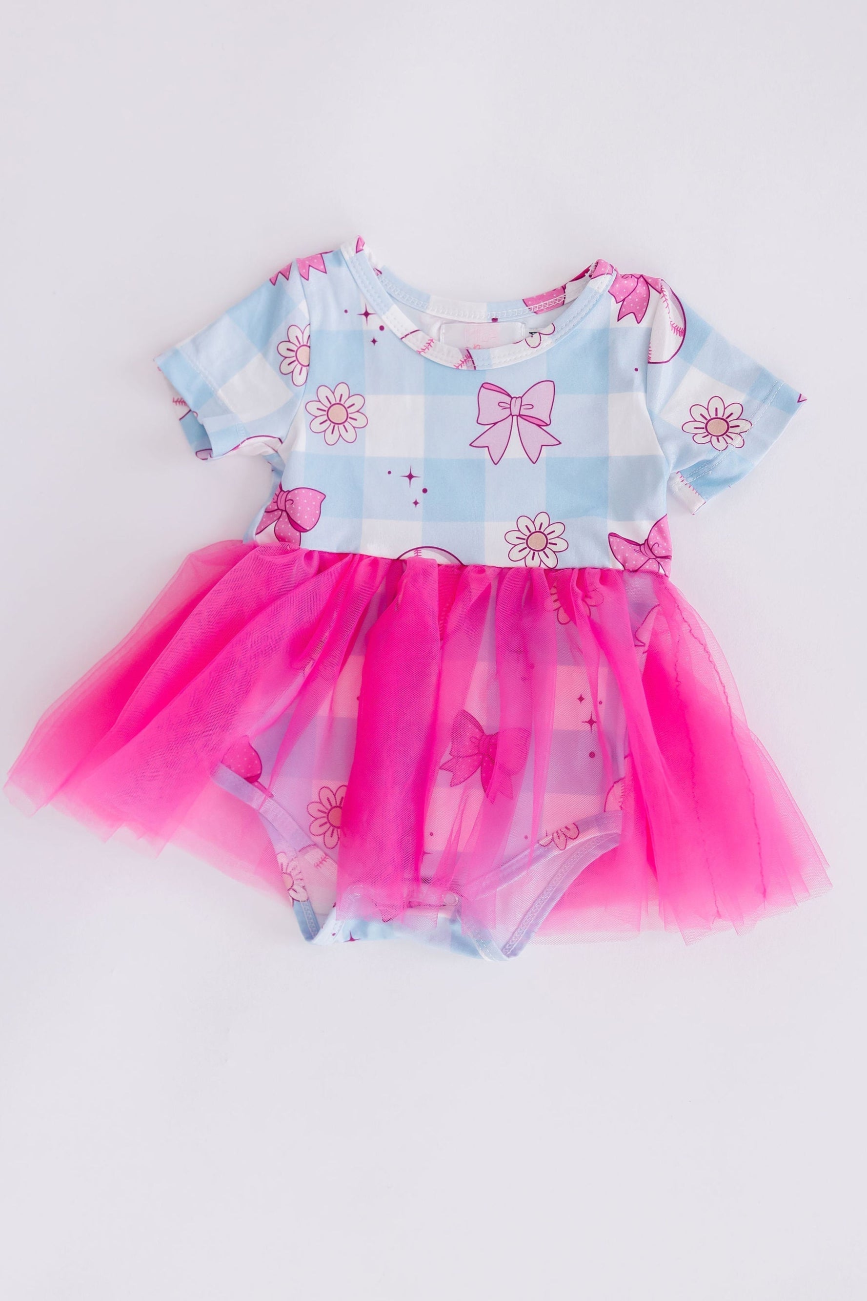 Take Me Out to the Bow Game Tutu Bodysuit Romper