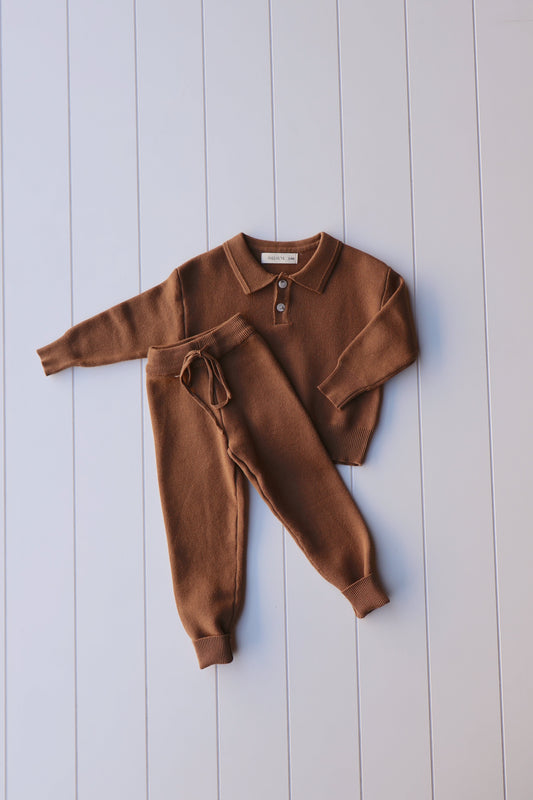 Chocolate Brown Collar Set