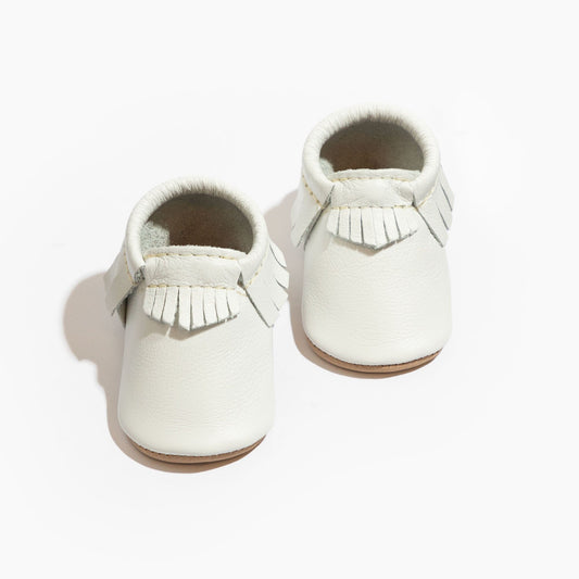 Toasted Bright White Moccasin Baby Shoe