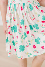 Top of the Mornin' Flutter Sleeve Twirl Dress