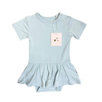 Powder Blue - Bodysuit Romper Dress