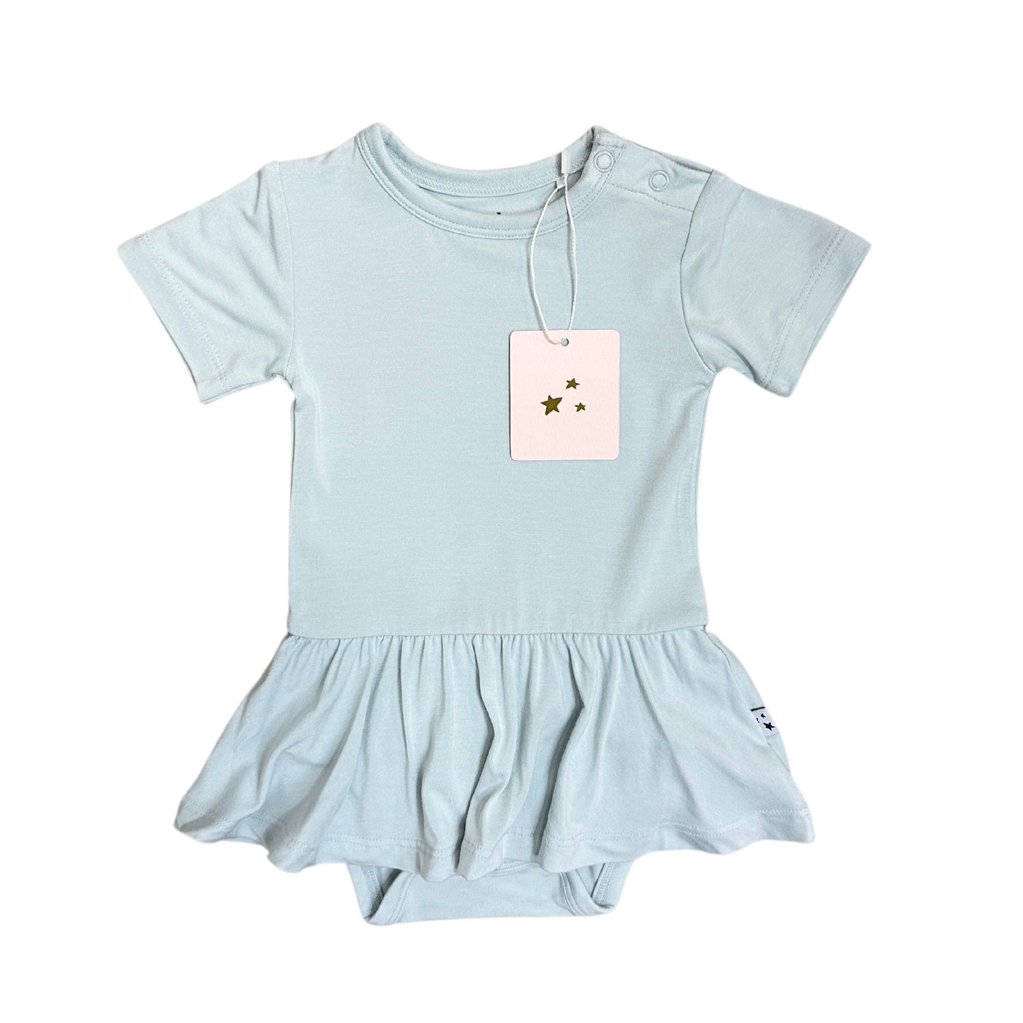 Powder Blue - Bodysuit Romper Dress