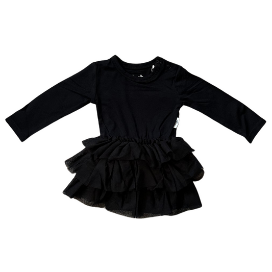 Black | Tutu Bodysuit Romper Dress