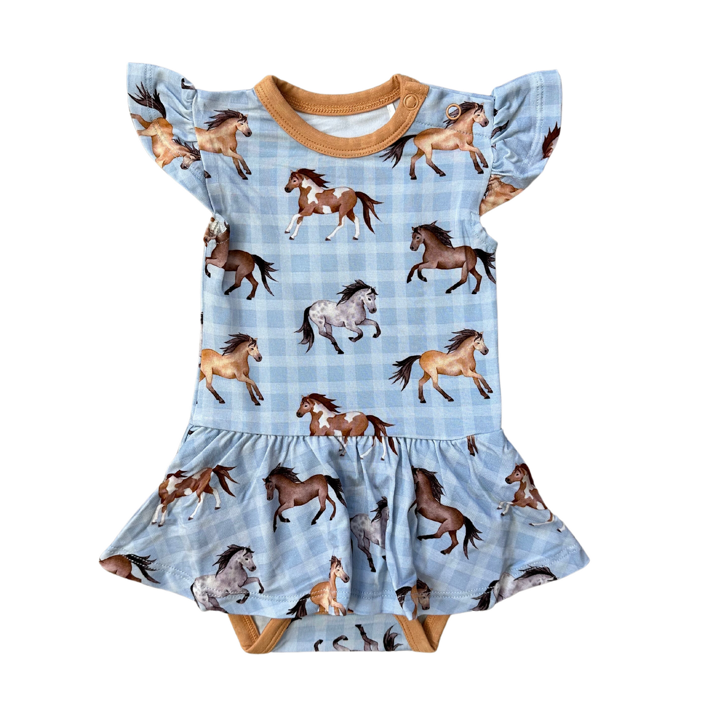 Neigh-ty Night - Horse Farm Bodysuit Romper Dress