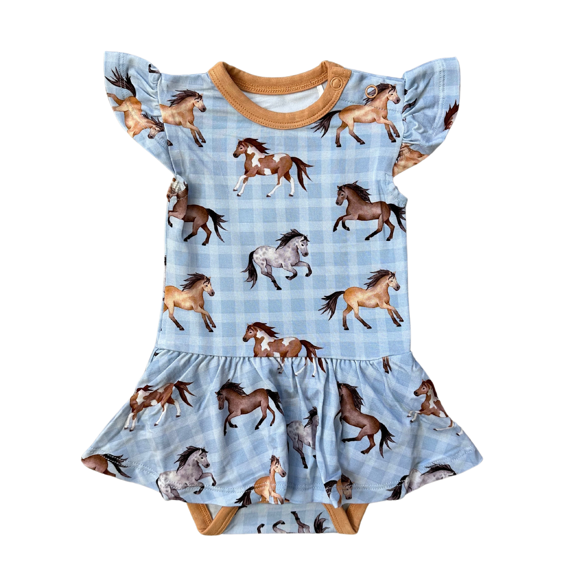 Neigh-ty Night - Horse Farm Bodysuit Romper Dress