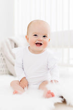 White L/S Flutter Bodysuit Romper