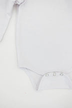 White L/S Flutter Bodysuit Romper