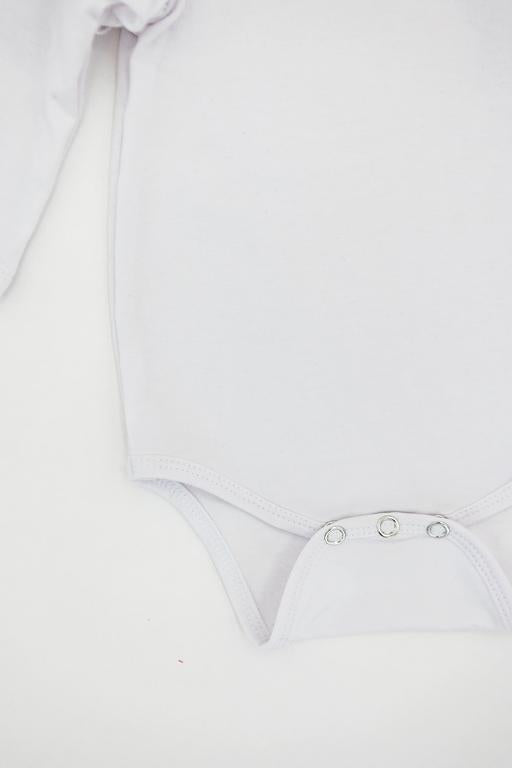 White L/S Flutter Bodysuit Romper