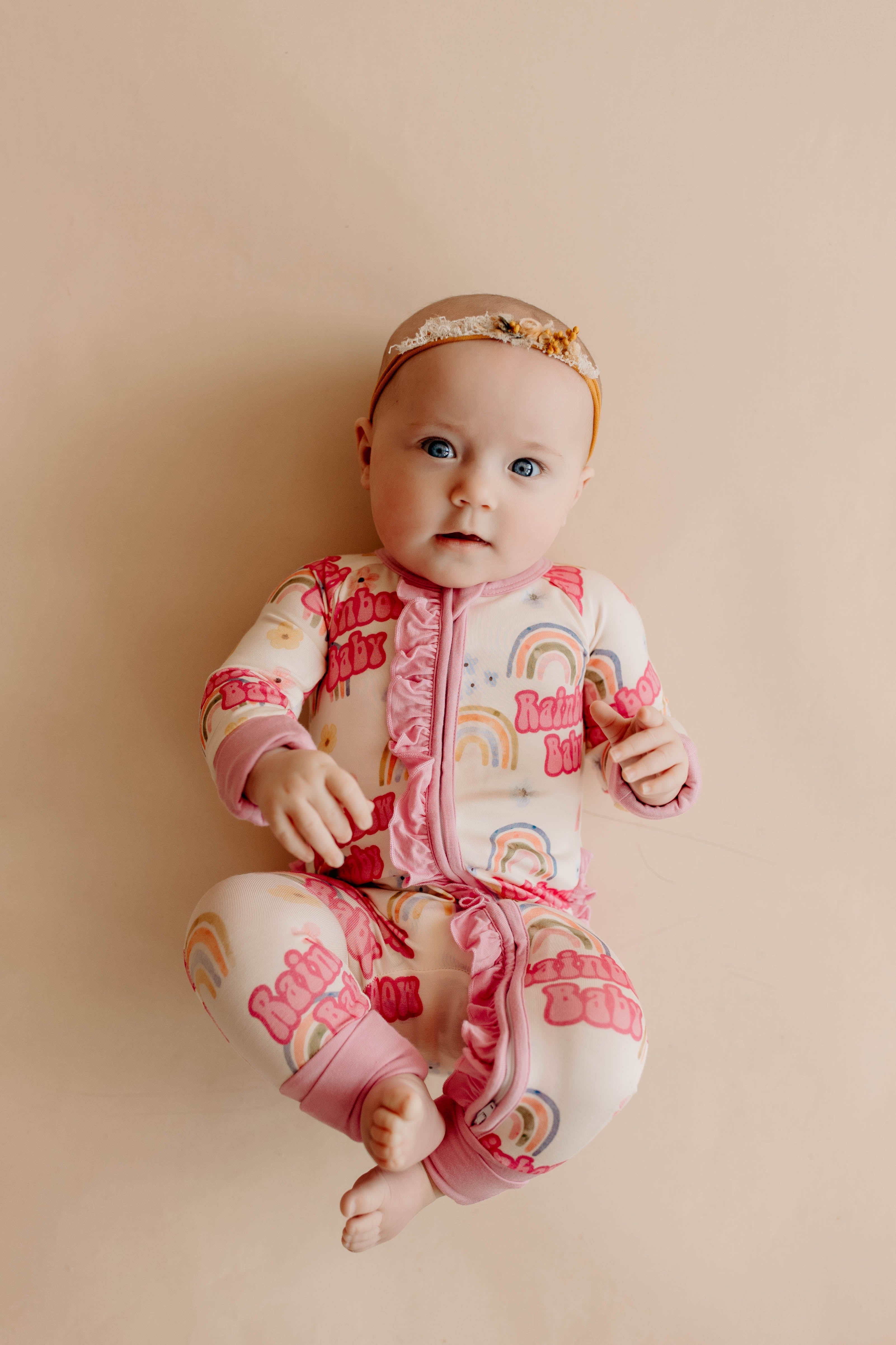 Rainbow Baby Hope Convertible Sleeper Zipper Romper