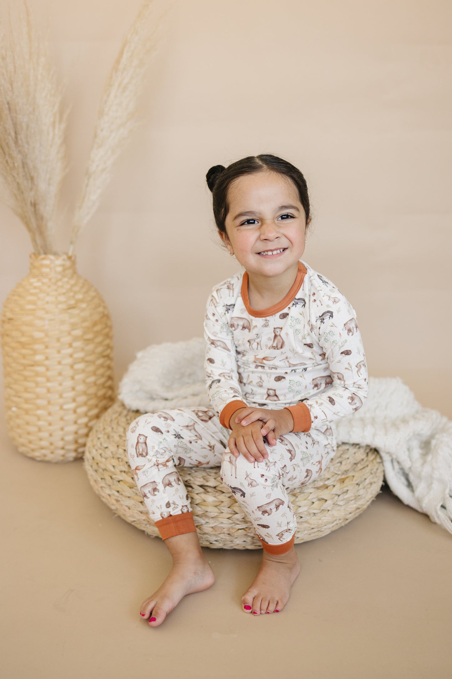 Forest Friends 2pc Bamboo Pajamas Set