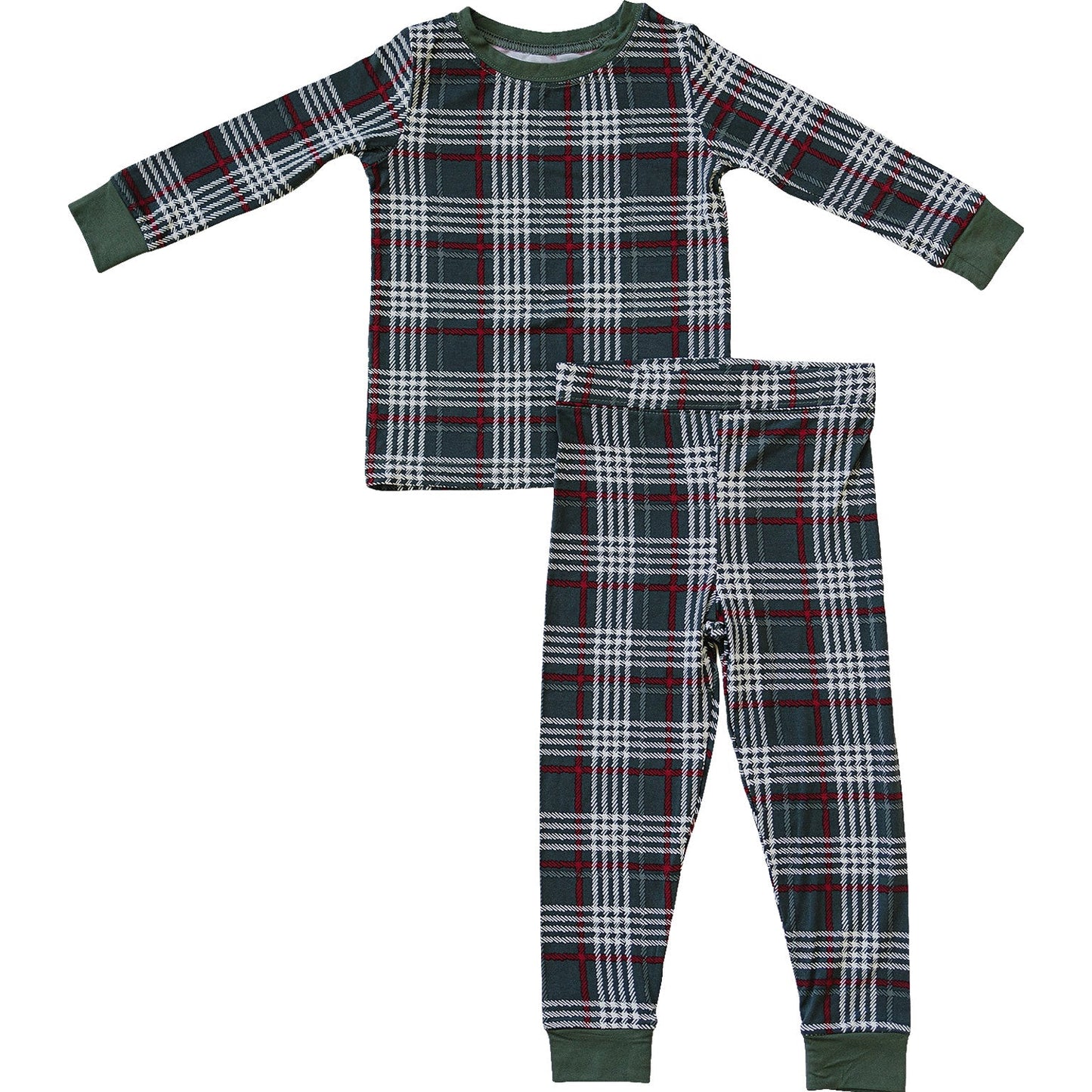 Green Plaid Bamboo Cozy PJs