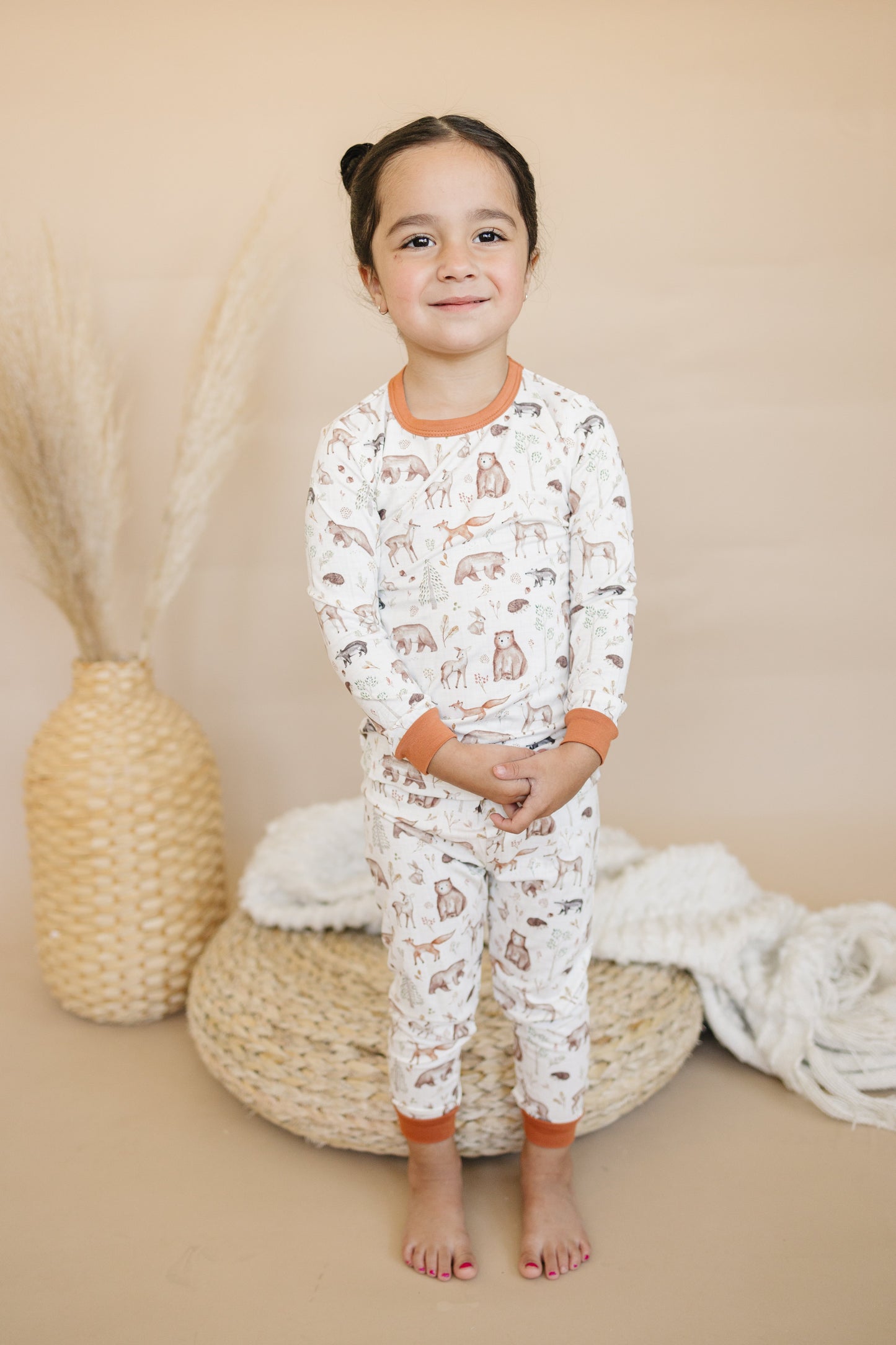 Forest Friends 2pc Bamboo Pajamas Set