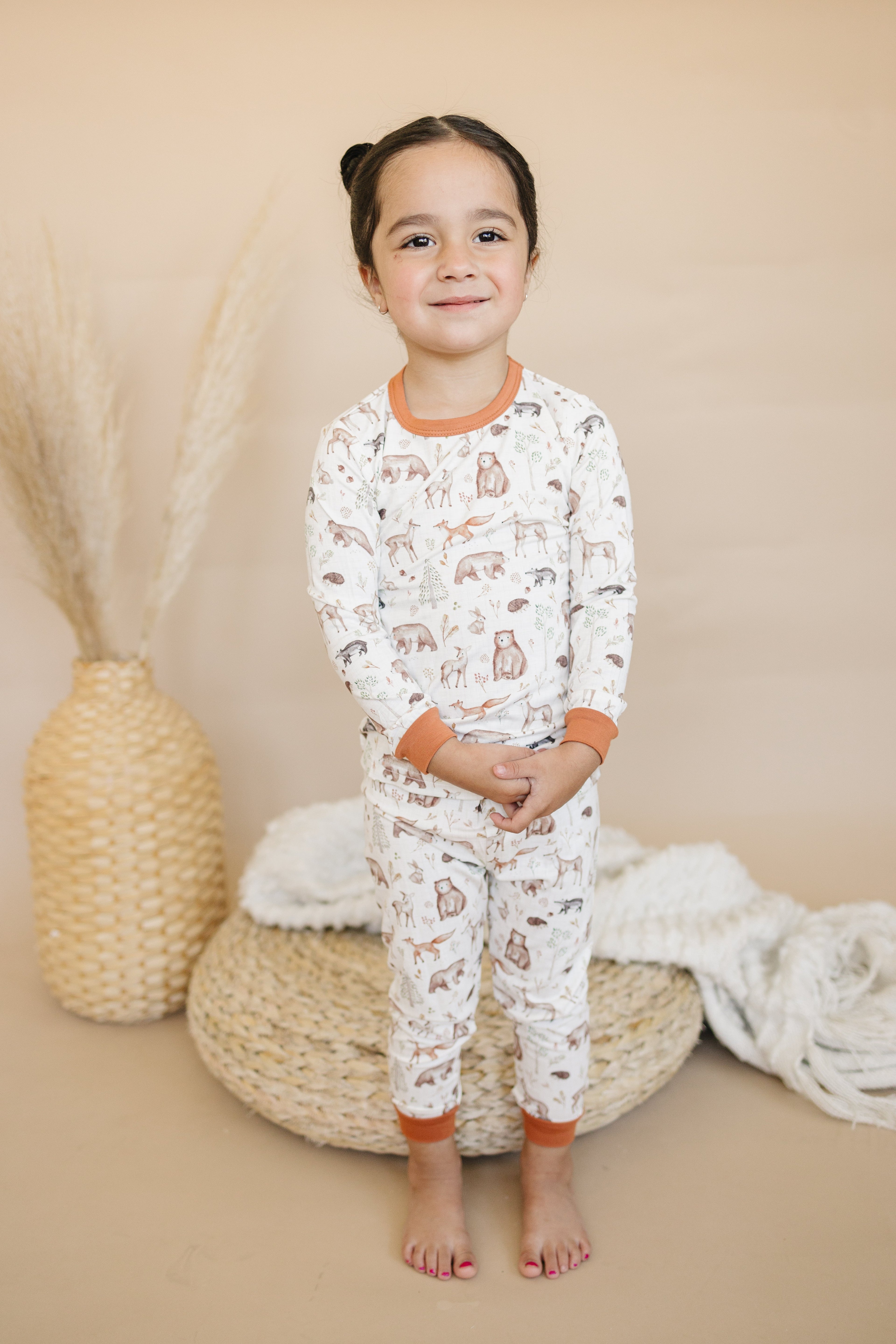 Forest Friends 2pc Bamboo Pajamas Set
