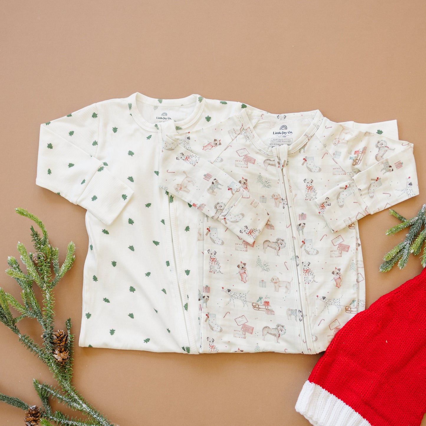 Tiny Trees Ribbed Bamboo Zippy Pajamas Romper