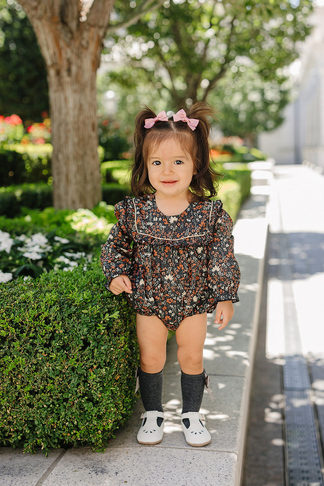 Midnight Meadow Floral Romper