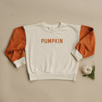 Colorblock ‘Pumpkin’ Crewneck Sweatshirt Top