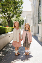 Pink Pointelle Button Down Cardigan Top
