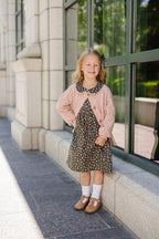 Pink Pointelle Button Down Cardigan Top