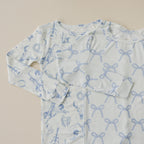 Blue Belle Ribbed Bamboo Zippy Pajamas Romper