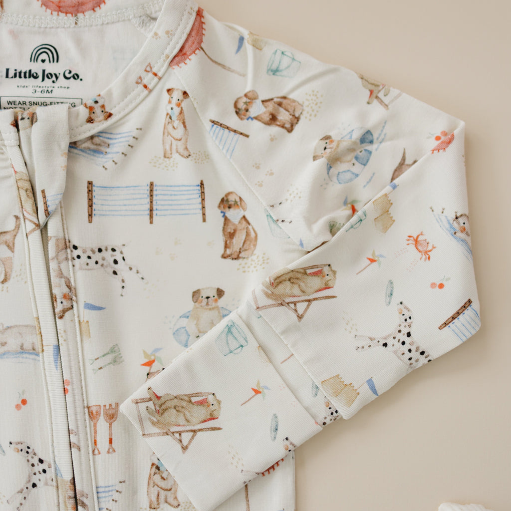 Beach Pawty Bamboo Zippy Romper Pajamas