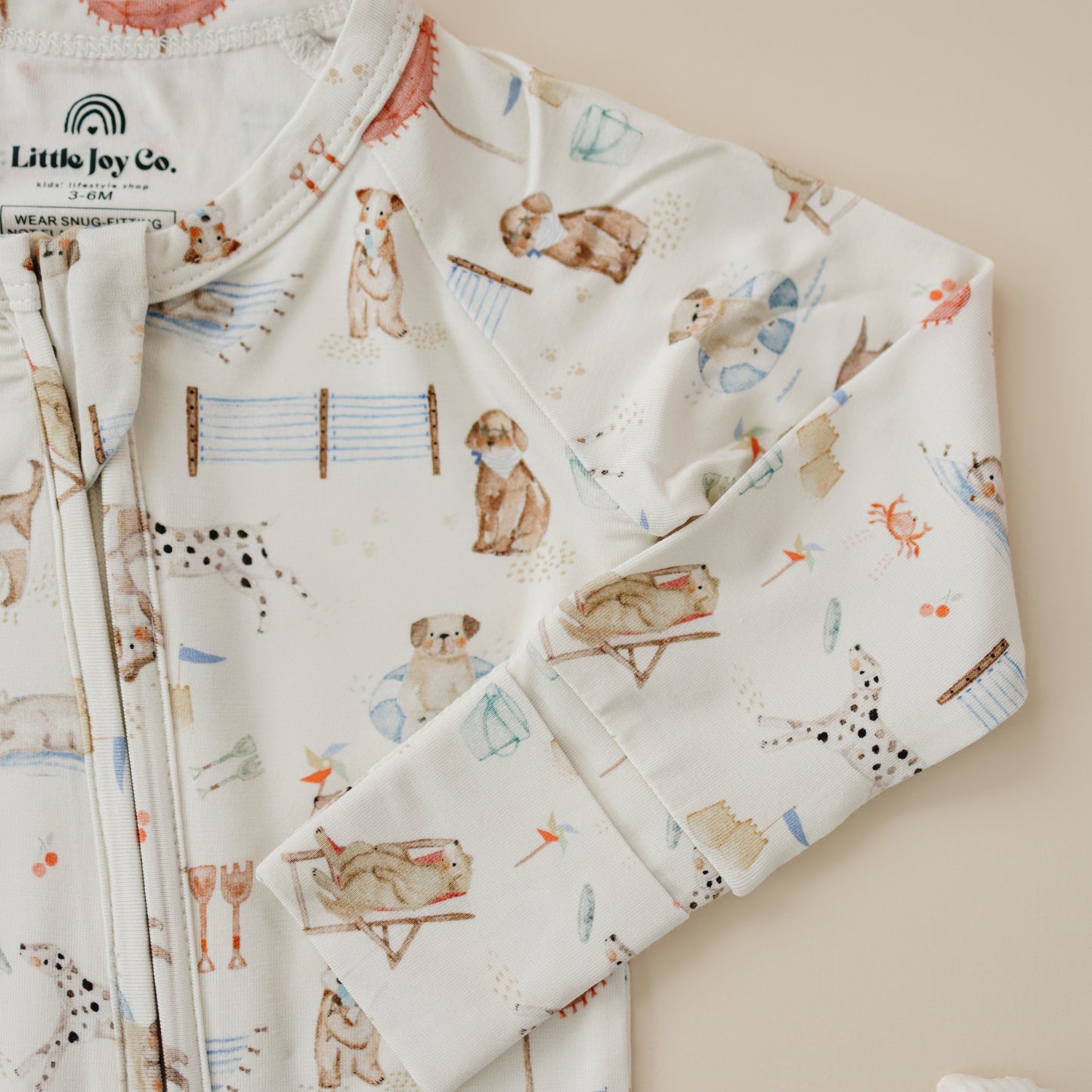 Beach Pawty Bamboo Zippy Romper Pajamas