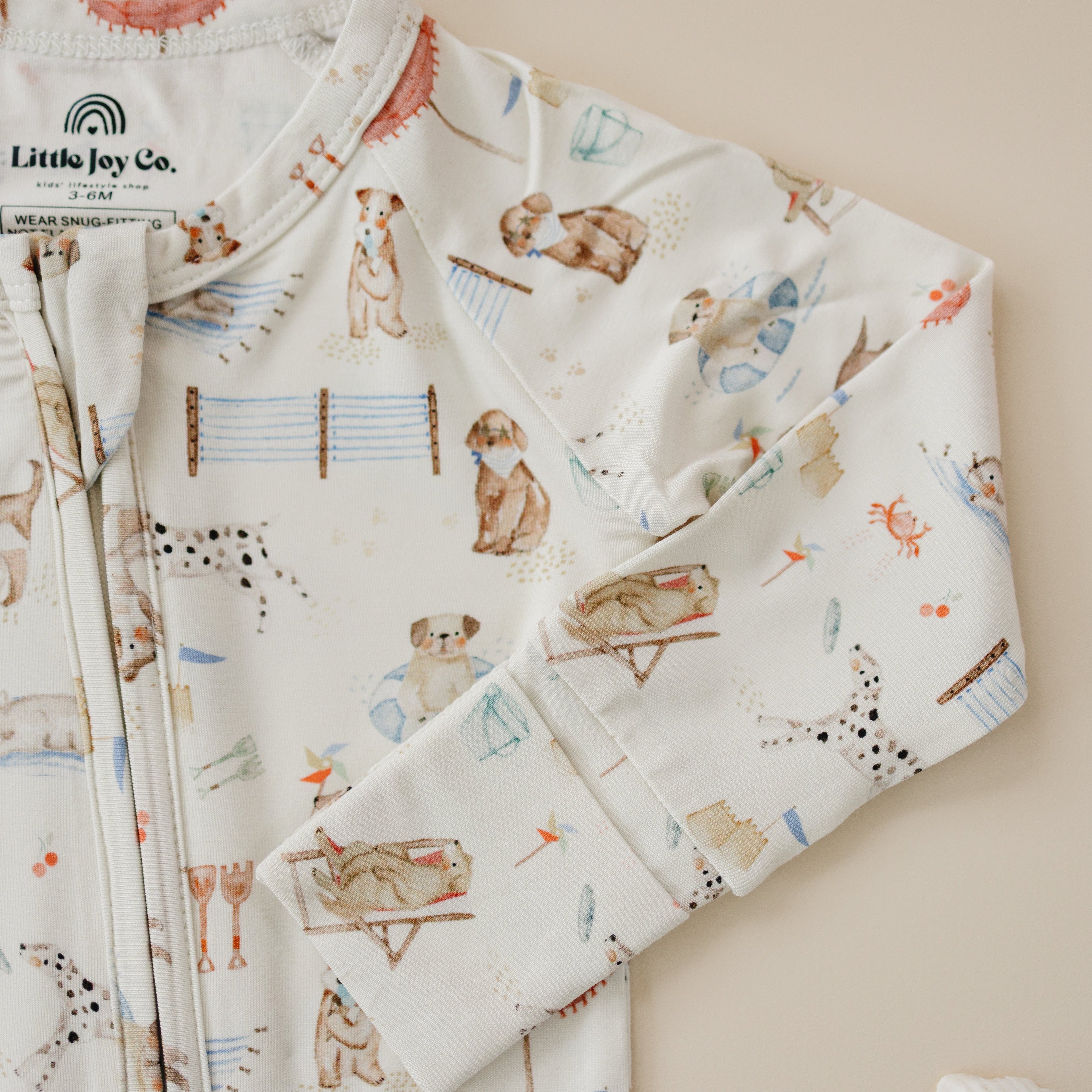 Beach Pawty Bamboo Zippy Romper Pajamas