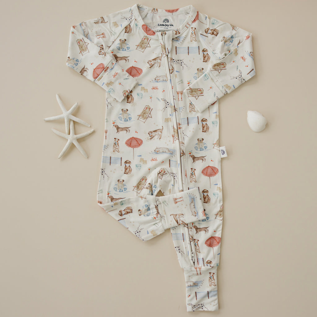 Beach Pawty Bamboo Zippy Romper Pajamas