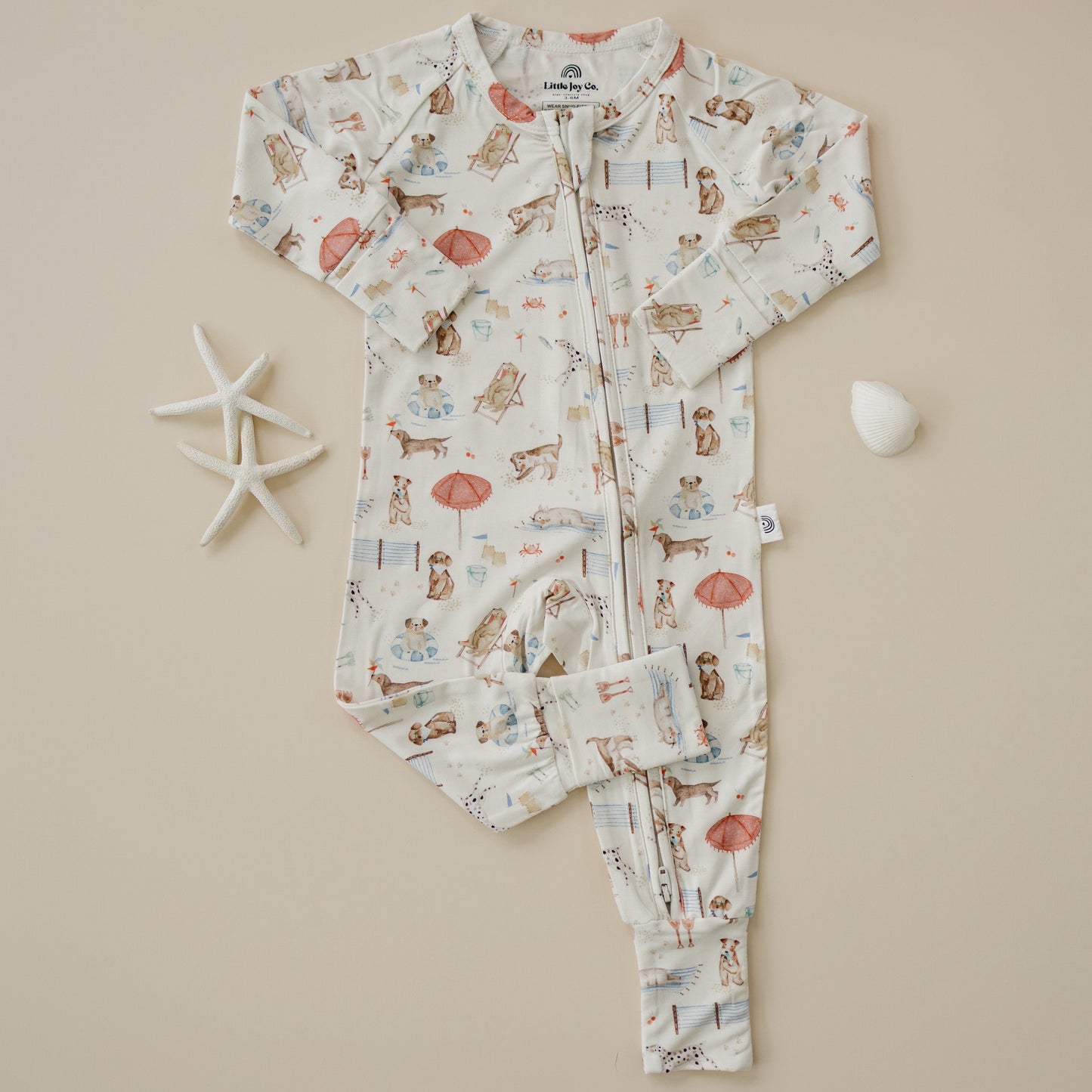 Beach Pawty Bamboo Zippy Romper Pajamas