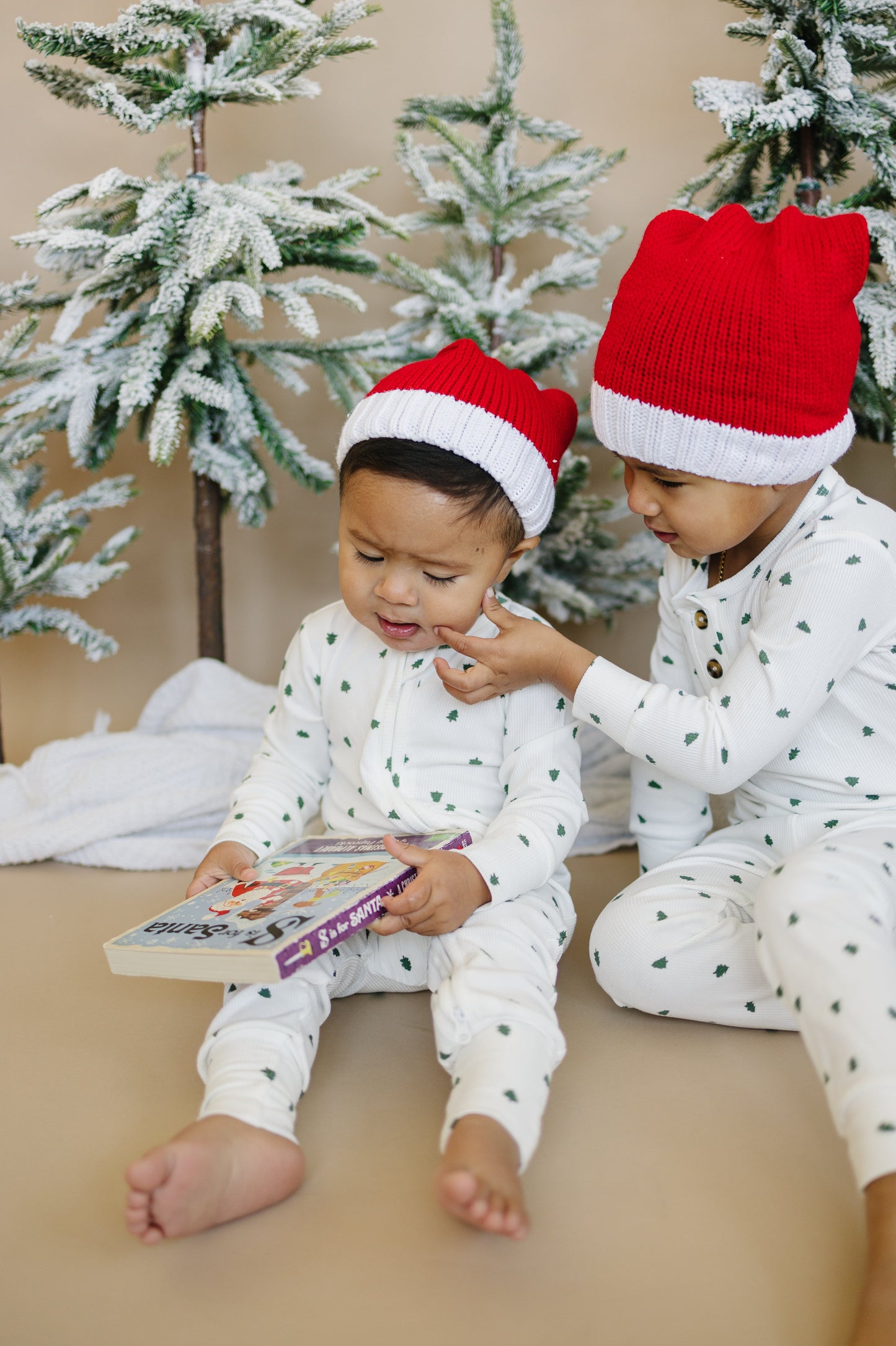Tiny Trees Ribbed Bamboo Zippy Pajamas Romper