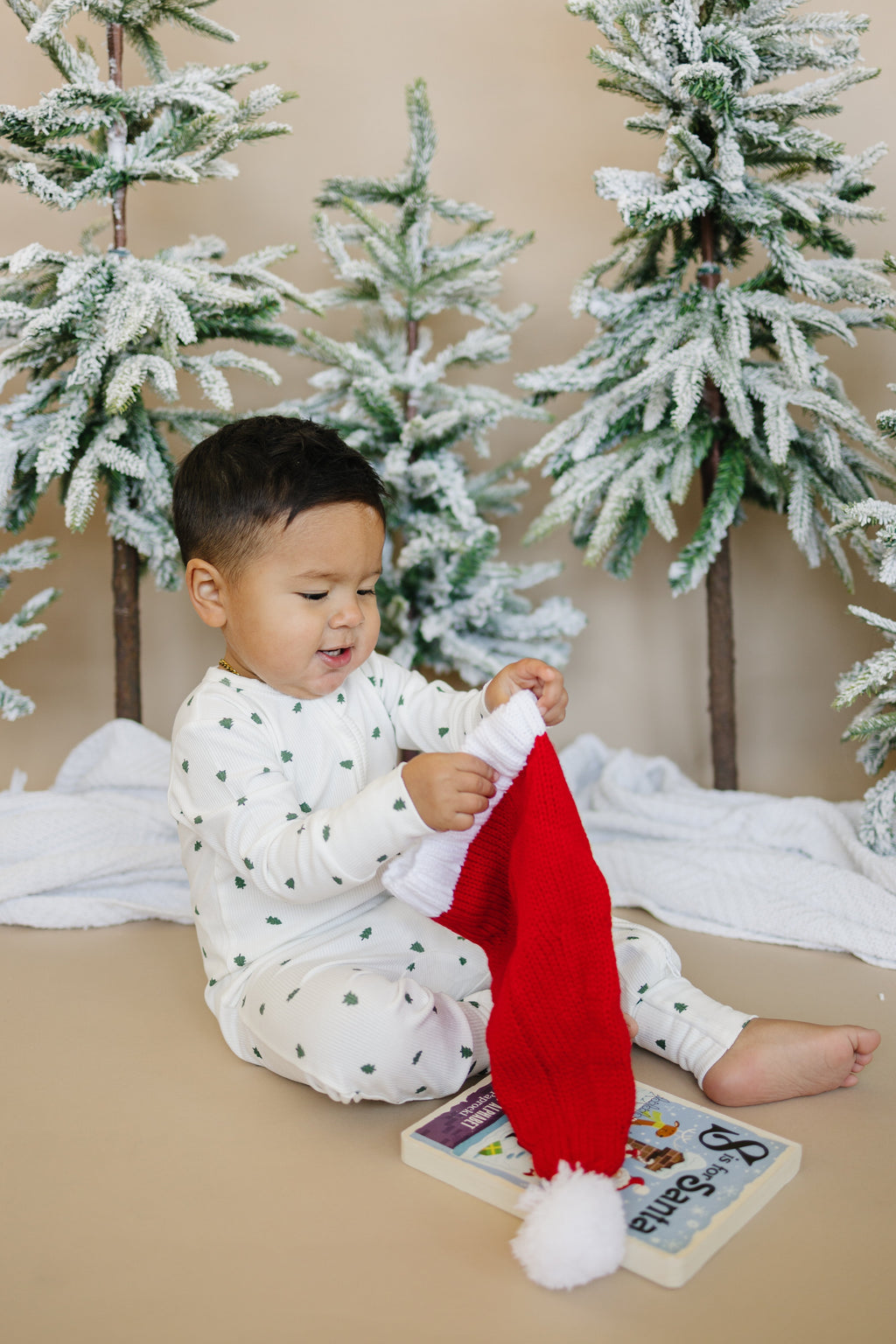 Tiny Trees Ribbed Bamboo Zippy Pajamas Romper