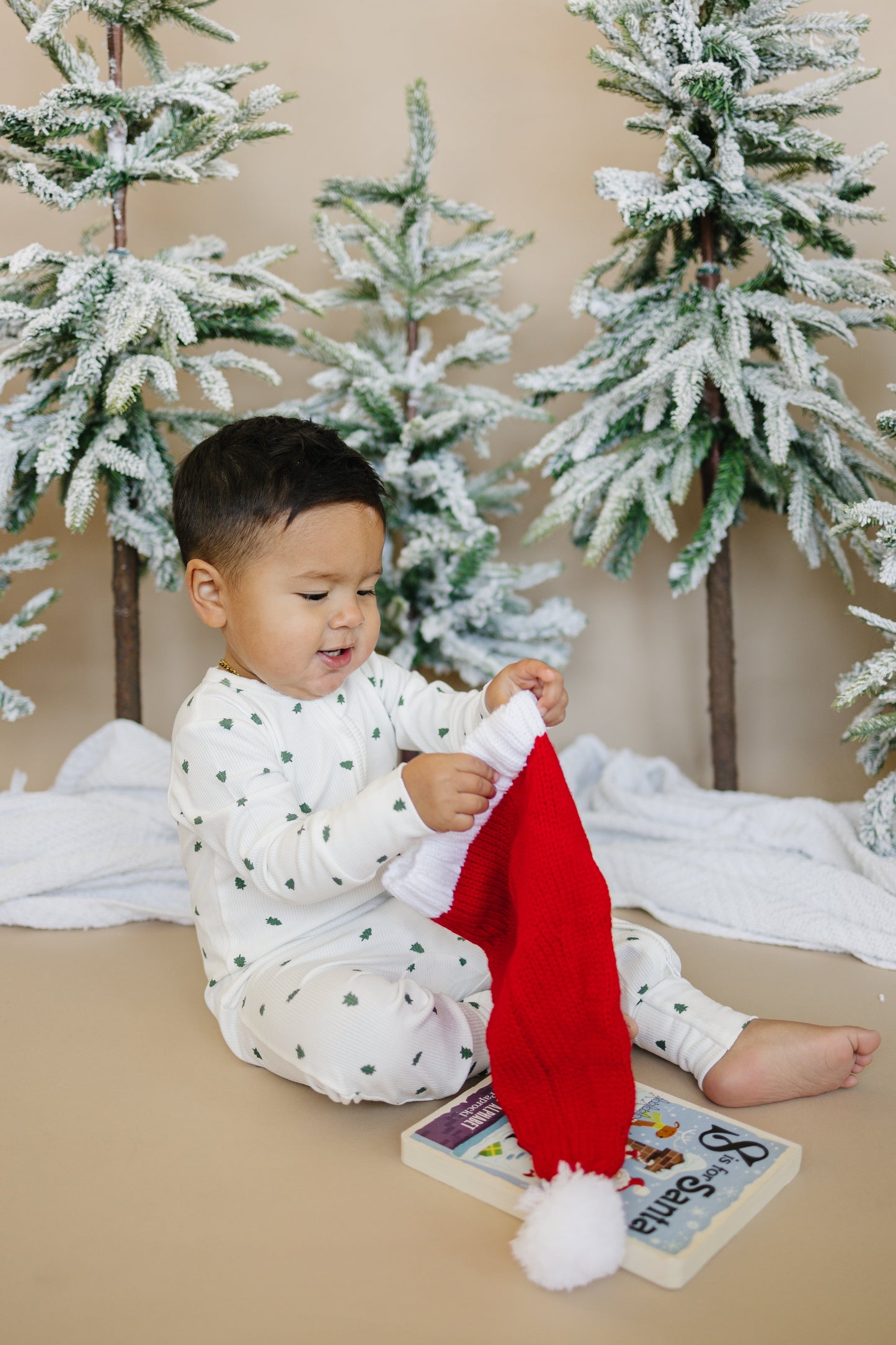 Tiny Trees Ribbed Bamboo Zippy Pajamas Romper
