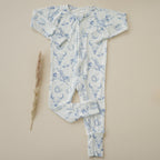Cowboy Blues Ribbed Bamboo Zippy Pajamas Romper