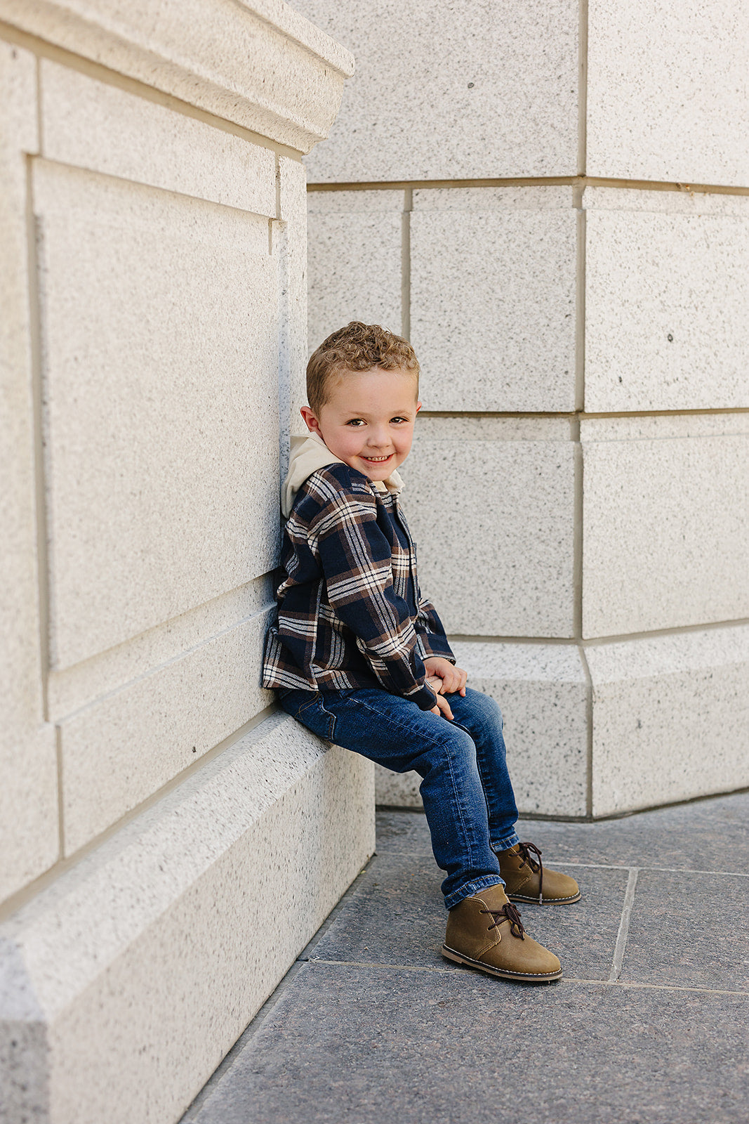 Plaid Hooded Button Up Shirt Top