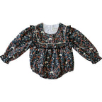 Midnight Meadow Floral Romper