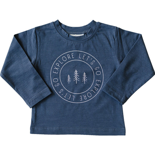 Explore Long Sleeve Cotton Tee Top