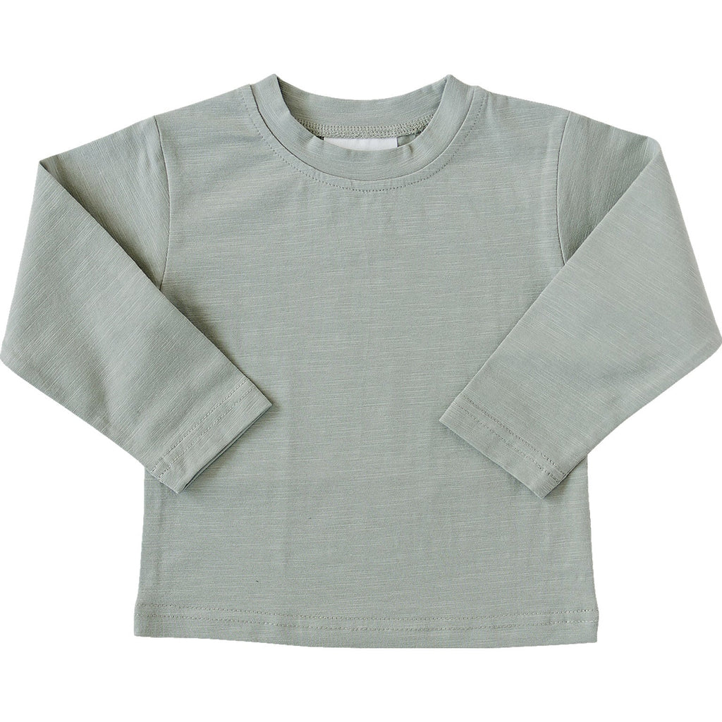 Sage Long Sleeve Cotton Tee Top