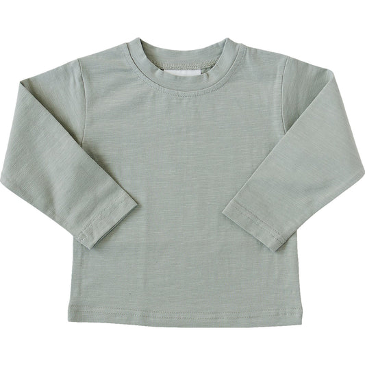 Sage Long Sleeve Cotton Tee Top