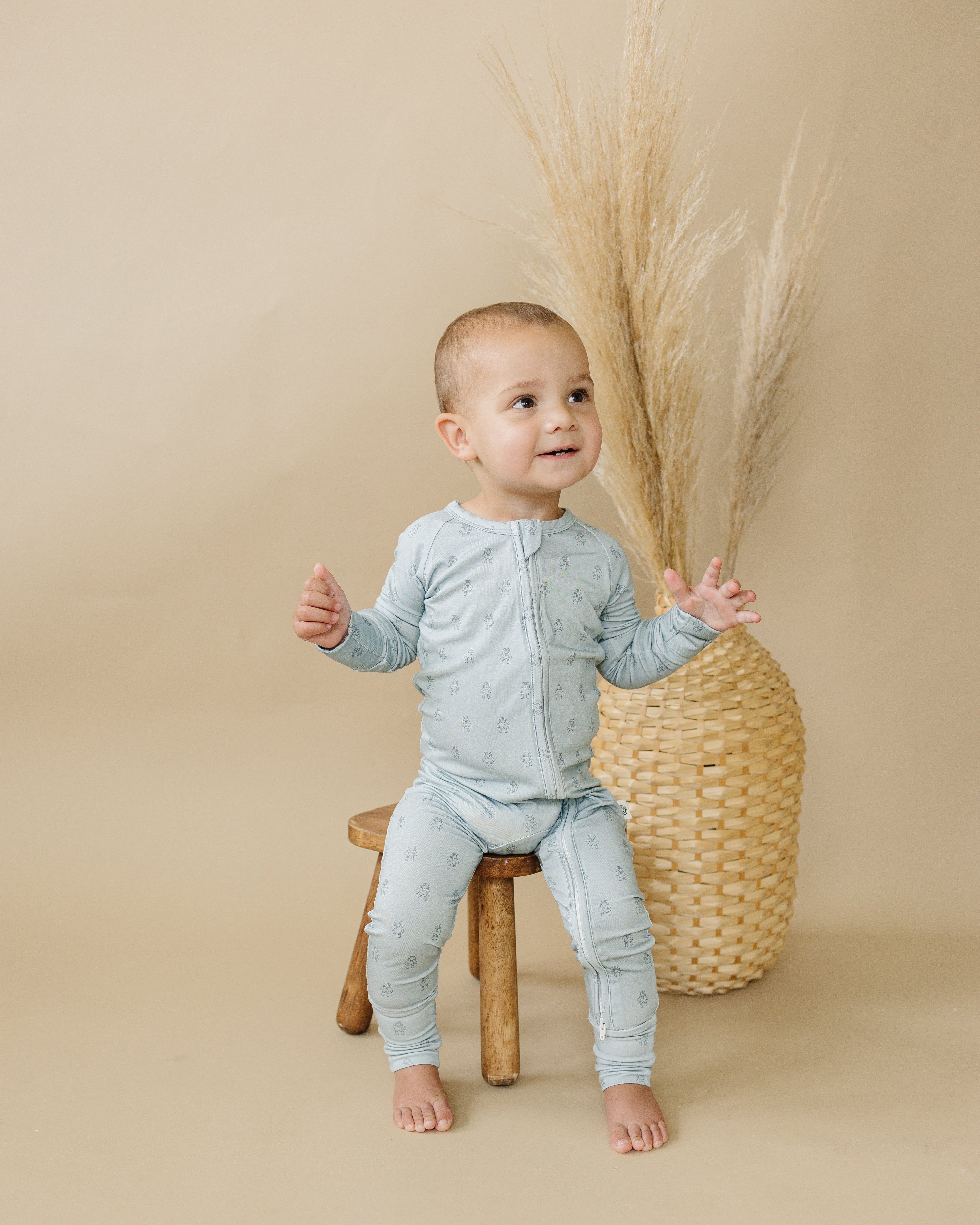 Fly Me to the Moon Bamboo Zippy Zipper Romper