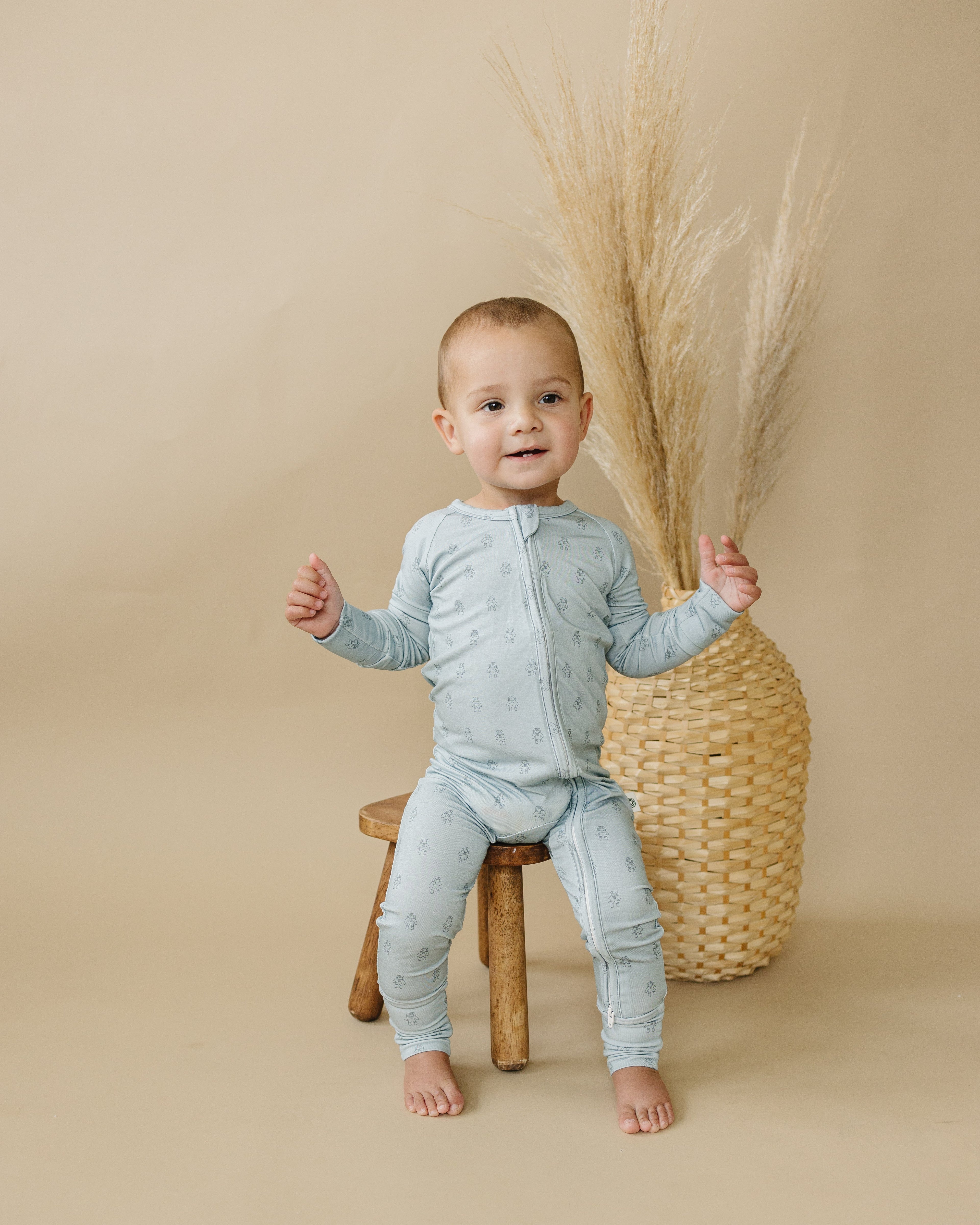 Fly Me to the Moon Bamboo Zippy Zipper Romper