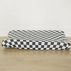 Charcoal Checkered Muslin Changing Pad Cover