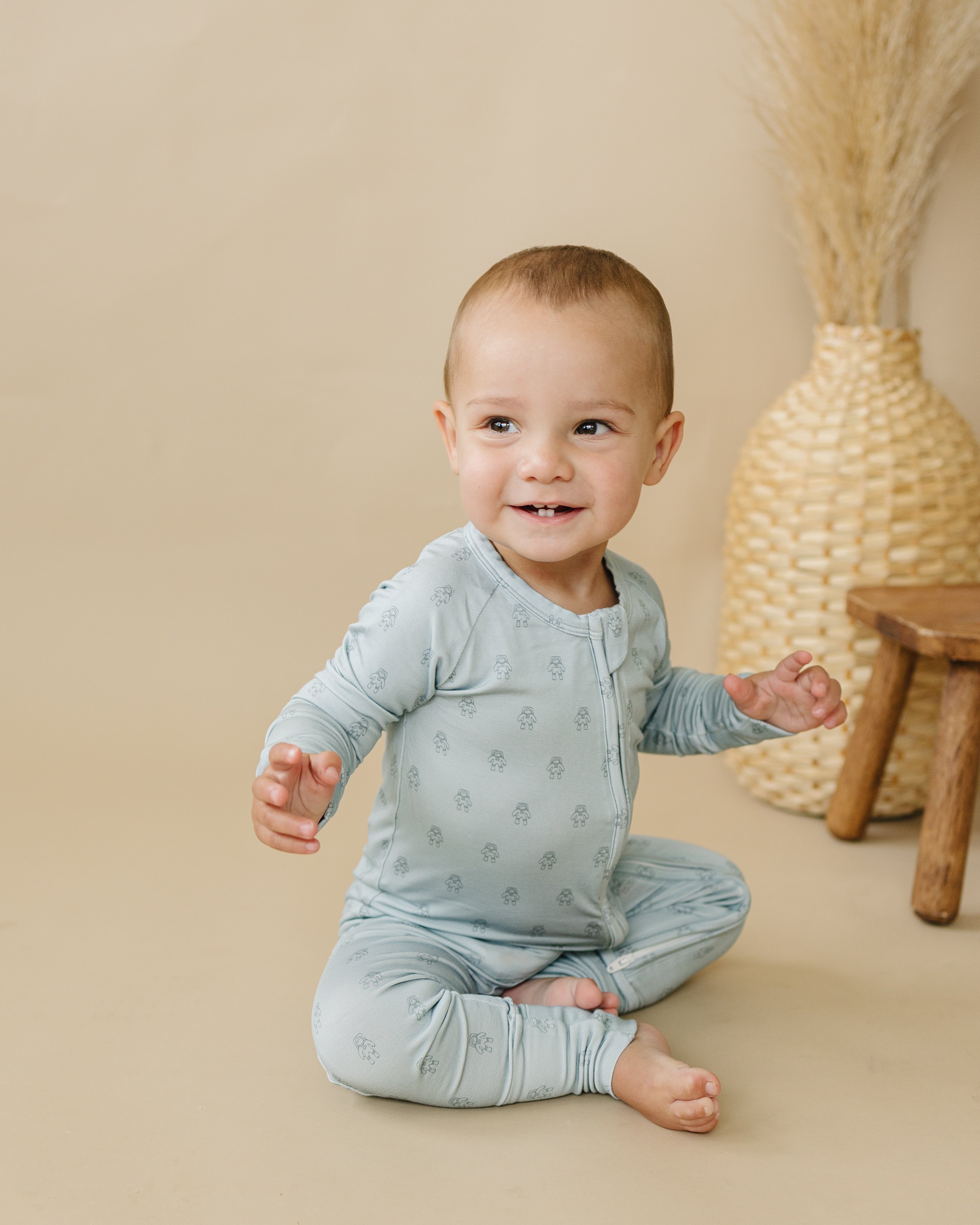 Fly Me to the Moon Bamboo Zippy Zipper Romper