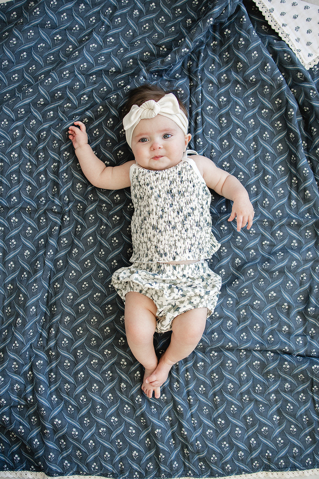 Ruched Floral Bloomer Tank Set