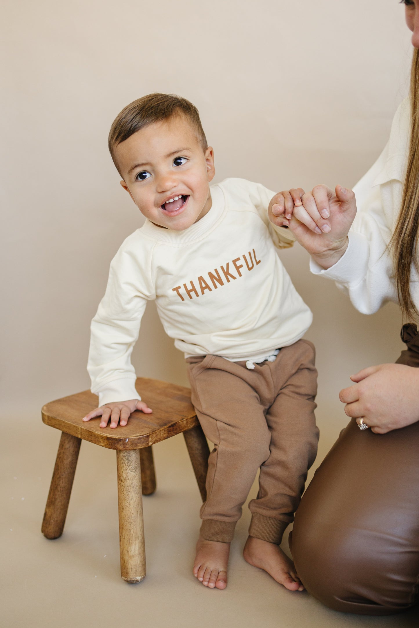 Thankful Organic Cotton Crewneck Sweatshirt Top
