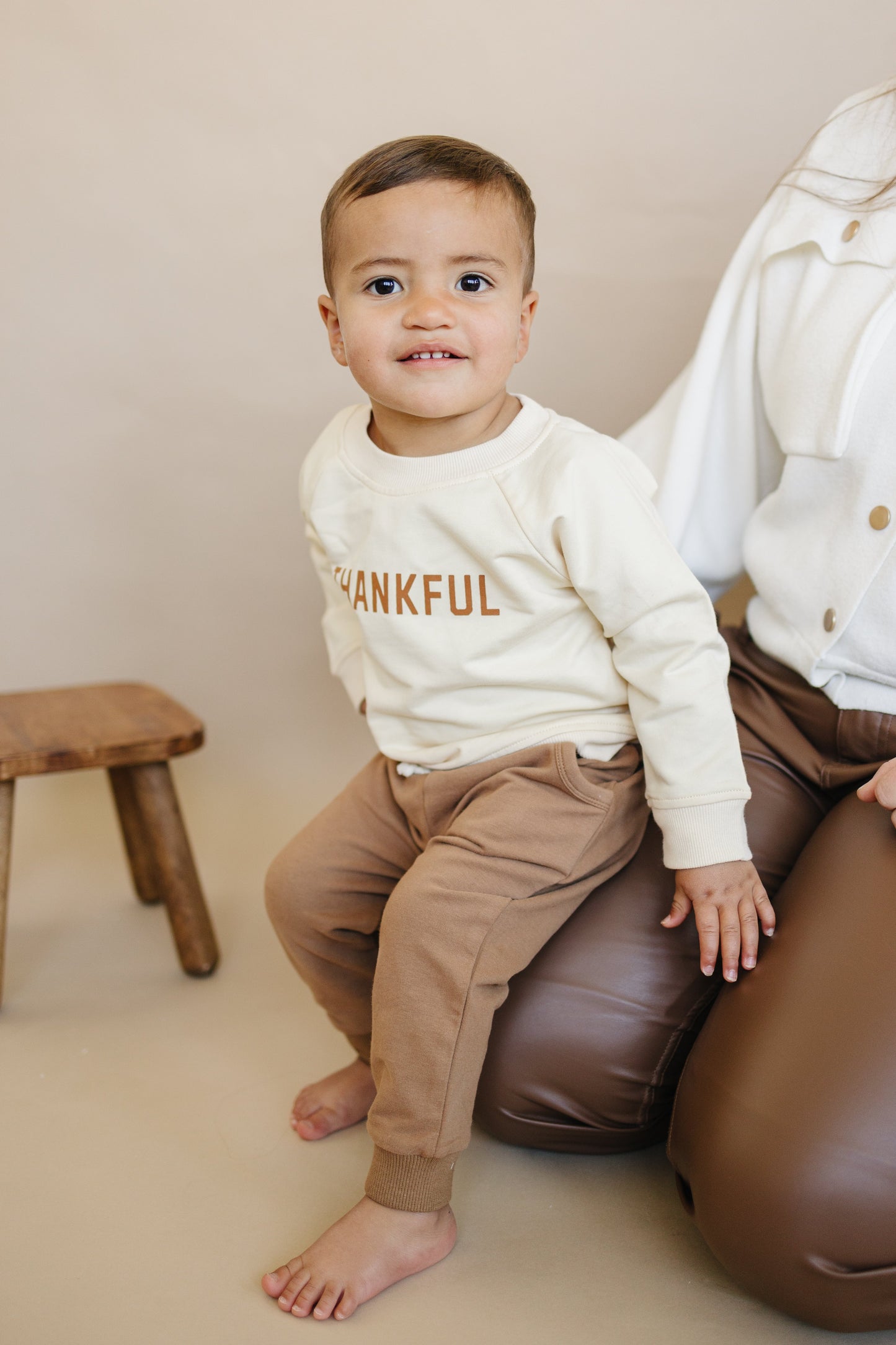 Thankful Organic Cotton Crewneck Sweatshirt Top
