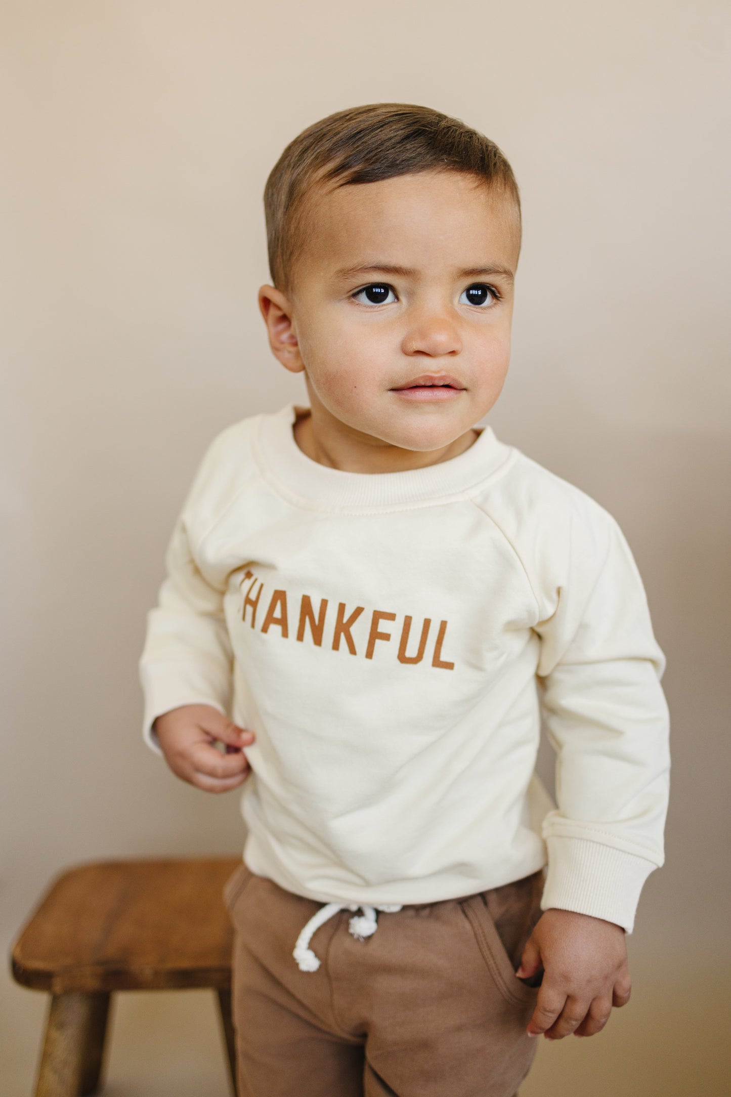 Thankful Organic Cotton Crewneck Sweatshirt Top