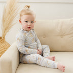 Bunny Blossoms Floral Bamboo Zippy Pajamas