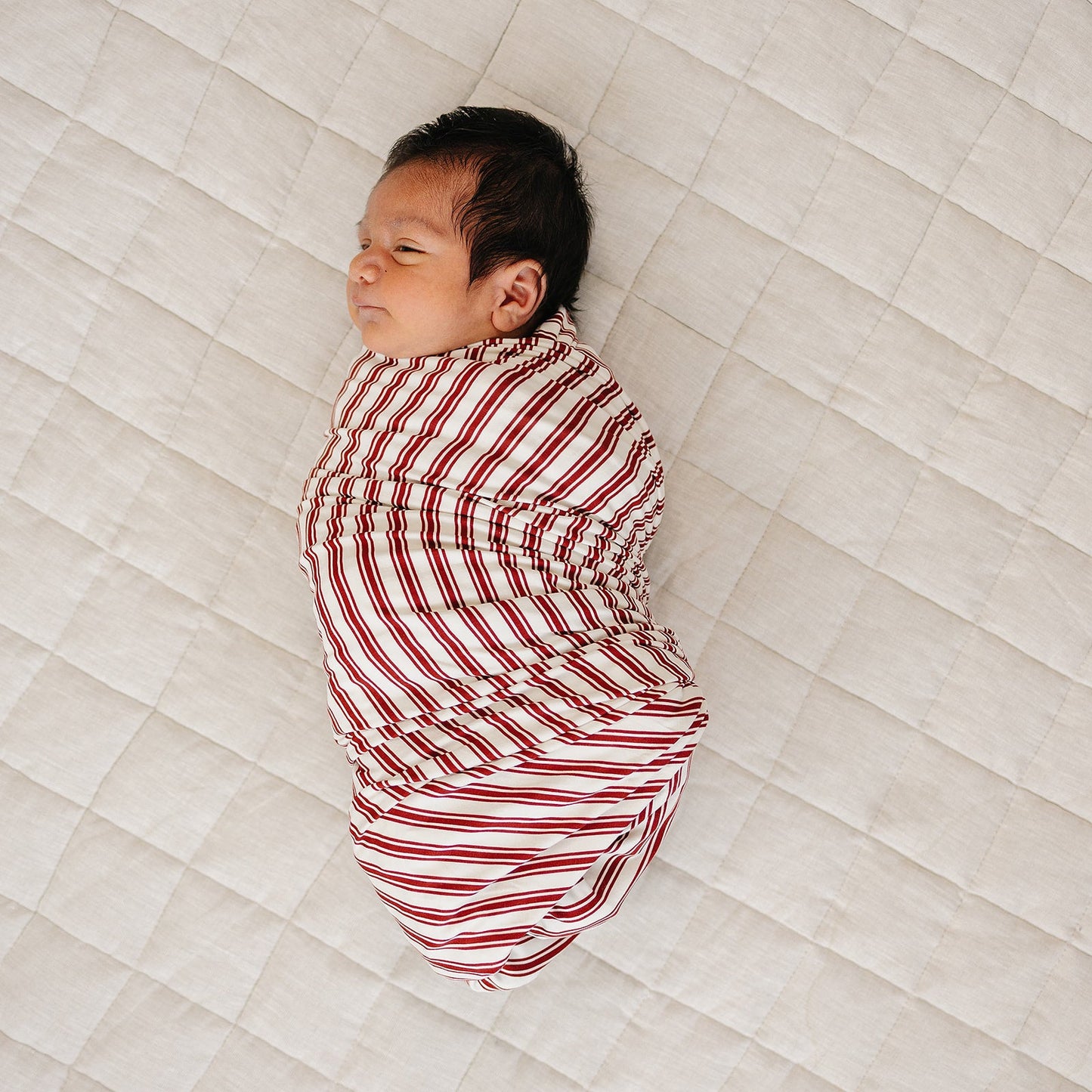 Red Stripes Bamboo Stretch Swaddle