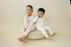 Golden Gingham 2pc Henley Bamboo Pajamas Set