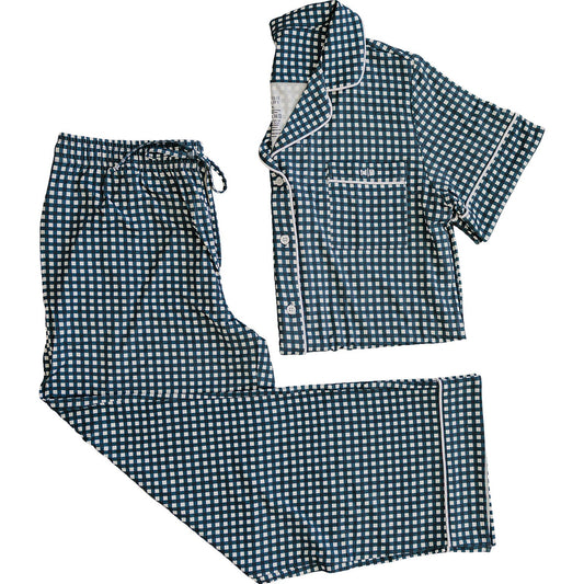 Women's Navy Gingham Pajamas