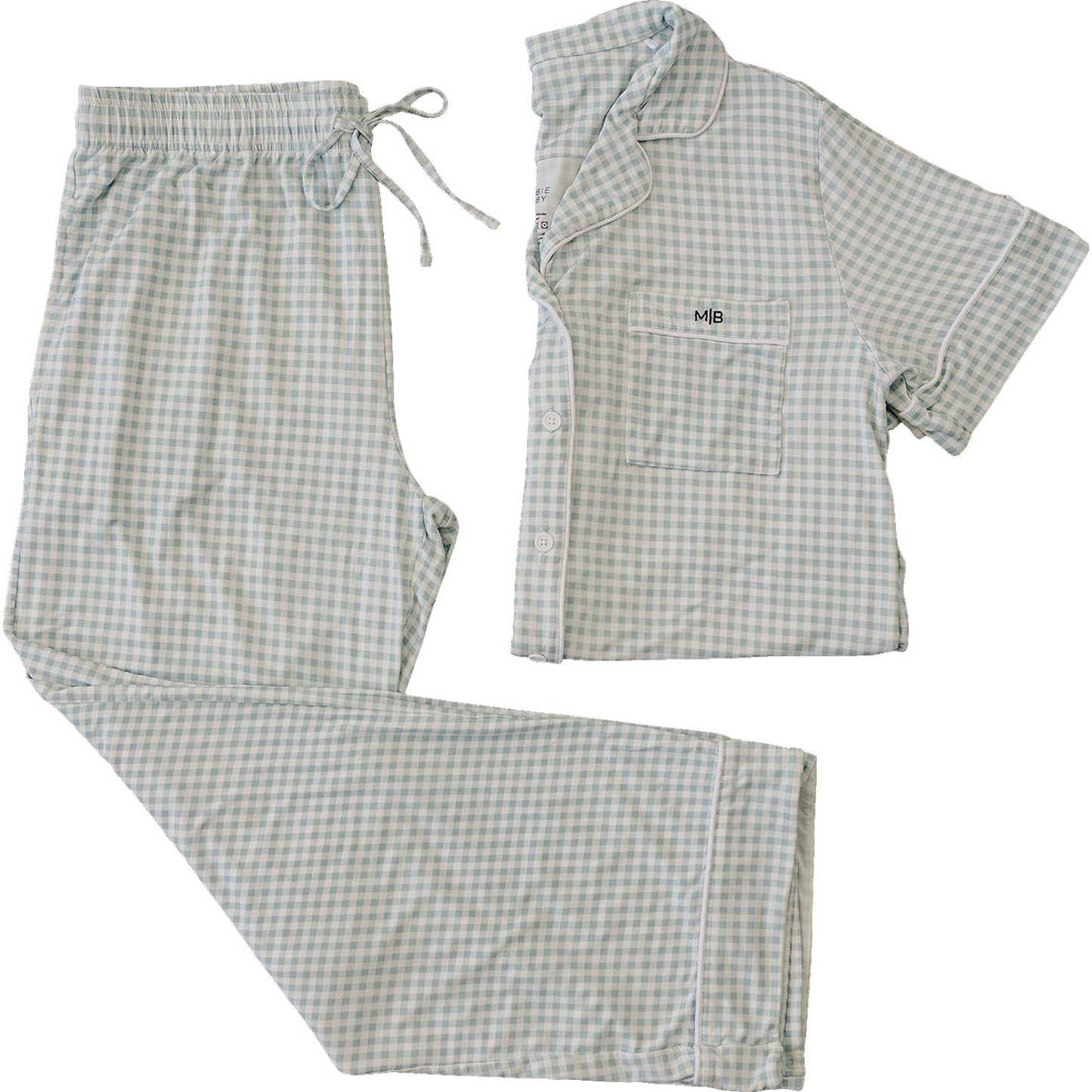 Women's Light Blue Gingham Pajamas